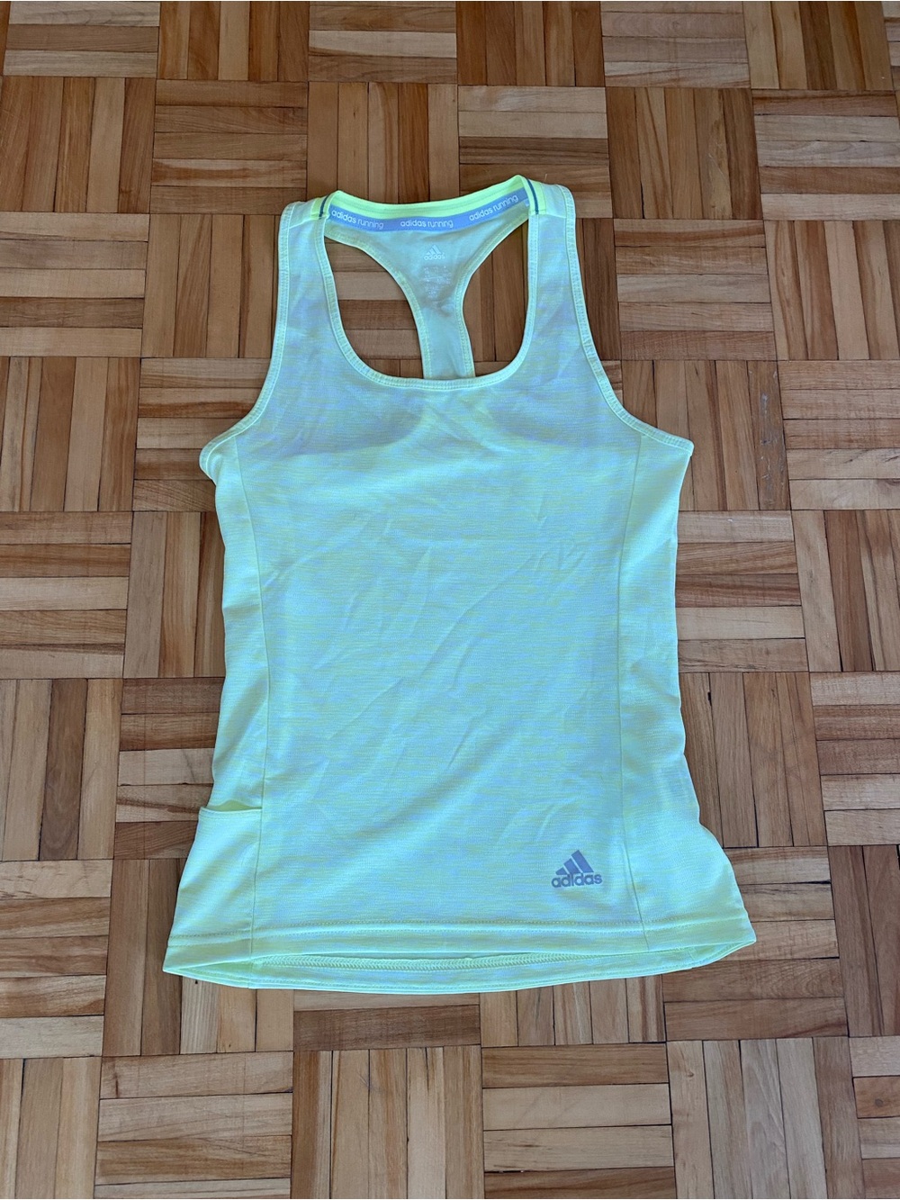 Adidas Neon Yellow Racerback Workout Tank